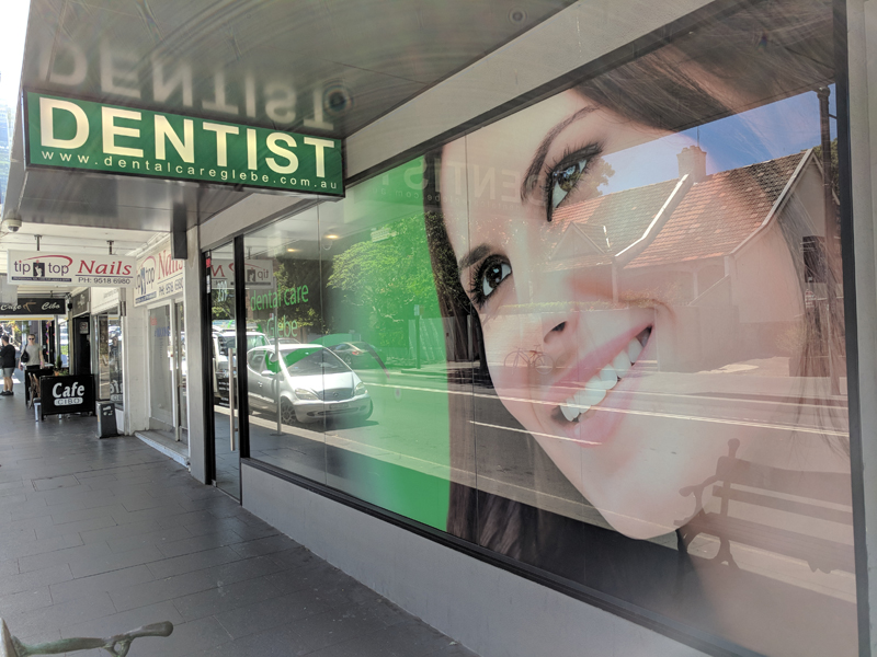 Dental Care Glebe facade, street view